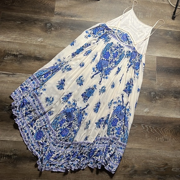 NWT Vintage Spell & the Gypsy Hotel Paradiso Strappy Maxi Dress in Bluebird LG - Picture 5 of 14